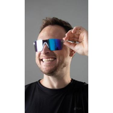 Imagem de Óculos HUPI Nitro Cristal Lente Azul Espelhado, UNICO, Cristal, Azul