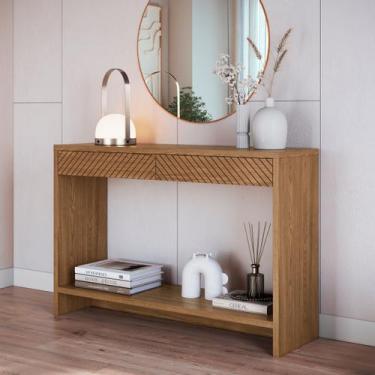 Imagem de Aparador Brisa 120cm Moderno Com 2 Gavetas MDF Frisos Hall Entrada - M