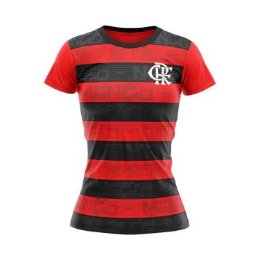 Imagem de Camisa Feminina Flamengo Shout Vermelho E Preto Oficial-Feminino