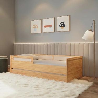 Imagem de Bicama Madeira Maciça com Rattan Divertidamente Marrom