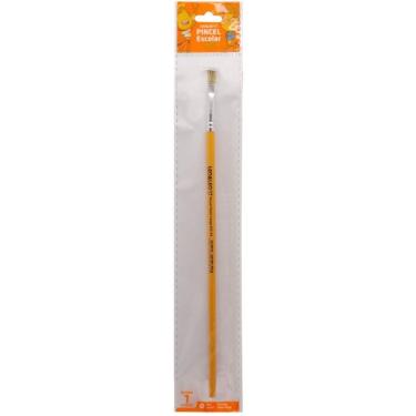 Imagem de Pincel Artesanal Chato 815 N.04 Amarelo Blister.c/1 Leonora