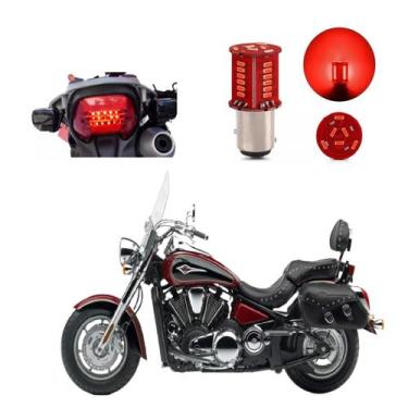 Imagem de Lâmpada Led Freio 2 Polos Sequencial Strobo Moto Vulcan VN 2000 2005 2