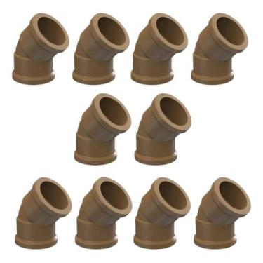 Imagem de Kit 10 Joelho 45o Soldavel de 25mm Plastilit