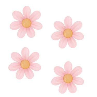 Imagem de Adesivos De Margaridas Para Parede Infantil Quarto Decoração Flor Bebê