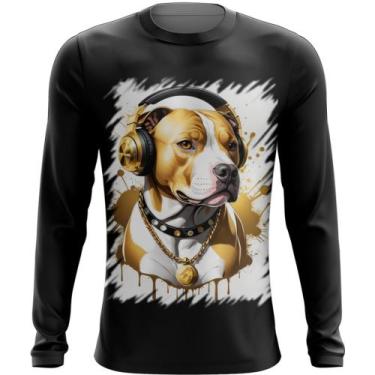 Imagem de Camiseta Manga Longa Pitbull com Headphones 6 - Kasubeck Store®, Baby 