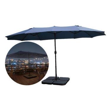 Imagem de Guarda Sol Duplo Ombrelone Jardim Piscina 4,6 M Com Base Uv - REVOMAX