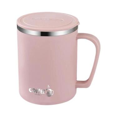 Imagem de Caneca De Café Térmica De Aço Inoxidável De 480ml Com Dupla Camada, Co