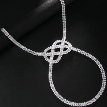 Imagem de Tornozeleira Feminina De Luxo Com Zircônia Para Salto Alto, Joia De Pr
