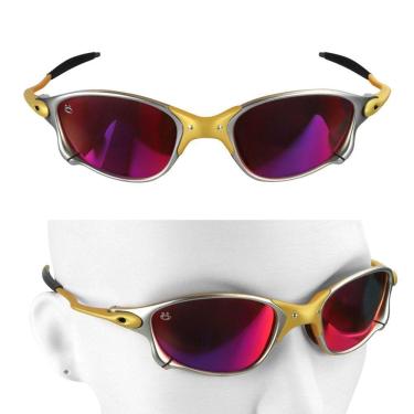 Imagem de lupa masculino oculos sol praia metal proteção uv + case polarizado aste metal estiloso...