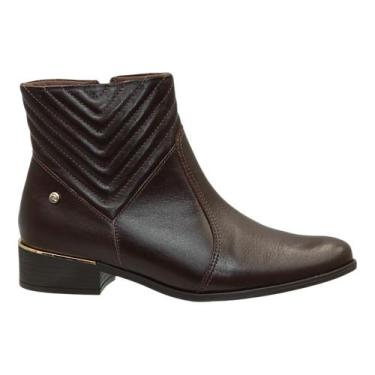 Imagem de Bota Ramarim em Couro Feminina 2453102-01, 38, Café