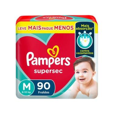 Imagem de Fraldas Pampers Supersequinha Tam. M 6 a 10kg 90 Unidades