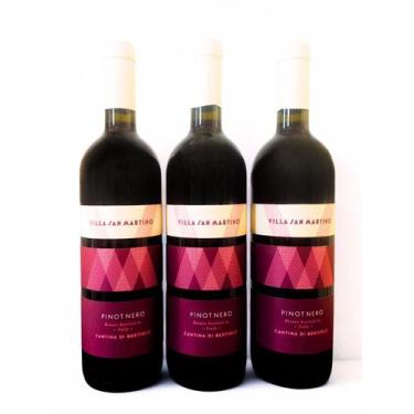 Imagem de 3 Vinhos Tintos Secos Italianos Pinot Noir San Martino 750ml - Villa S