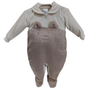Imagem de Macacão Bebê Menino Plush Luxo Pelo Inverno Paraiso 14529, Bege, M ( 6