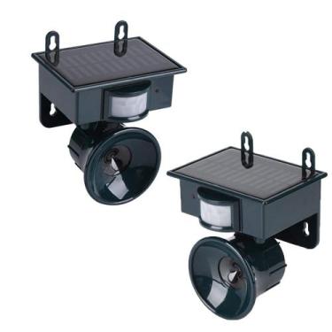 Imagem de Repelente Solar Ultrassonico Kit 2 Uni Sensor Presença Movimento Afast