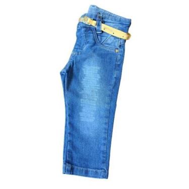 Imagem de Calça jeans com cinto infantil Menfis moda e acessórios, Jeans, G ( be