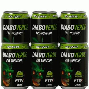 Imagem de Diabo Verde Pré-Workout (6 Latas 269ml) - Sabor: Maçã Verde - FTW Spor