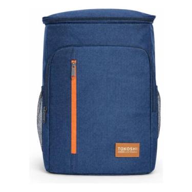 Imagem de Bolsa Mochila Termica Grande Lancheira Isolada Porta Comida Com Ziper 