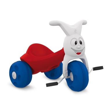 Imagem de Triciclo Infantil Europa com Assento Anatômico Baixo para Coordenação Motora Vermelho e Azul Brinquedos Bandeirante