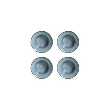 Imagem de Conjunto de Pratos de Sobremesa Porto Brasil Orgânico Breeze Azul 250ml - 4 Peças