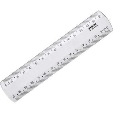Imagem de Regua de Poliestireno NEW Line Cristal 15CM. - Maxcril