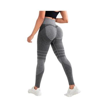 Imagem de Calças De Yoga De Cintura Alta Com Alta Elasticidade, Leggings Para Fi