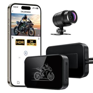 Imagem de Câmera Veicular para Moto NINEYIN 2K Ultra HD Lente Frontal