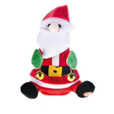 Imagem de Boneco Natalino Papai Noel Decorativo C/Movimento 18cm - CROMUS