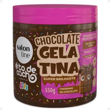 Imagem de Gelatina Super Brilhantes Salon Line Kids todecacho Chocolate 550g