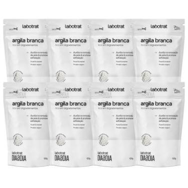 Imagem de Kit 8 Argila Branca Labotrat 100g Pó Esfoliante Facial Corpo