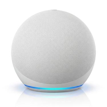 Imagem de Smart Speaker Alexa Echo Dot Branca Compacta Com Controle Por Voz e De
