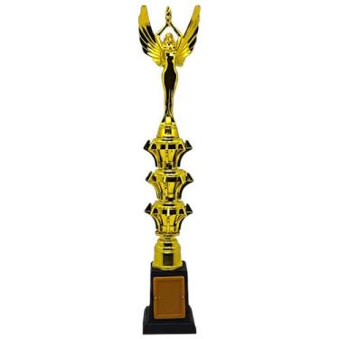 Imagem de Trofeu Esportivo Campeonato Comemorativo Campeão com Base e Estatueta 
