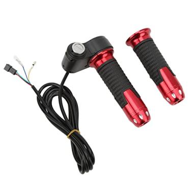 Imagem de Cabo de aceleração giratório, guidão universal sensível de 12 V a 99 V durável com chaves para bicicleta elétrica para scooter elétrica (vermelho)