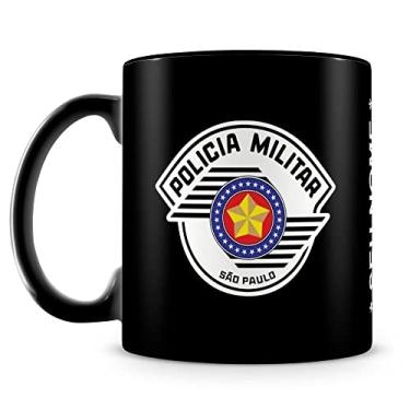 Imagem de Caneca Polícia Militar de São Paulo 100% Preta (Com Nome)