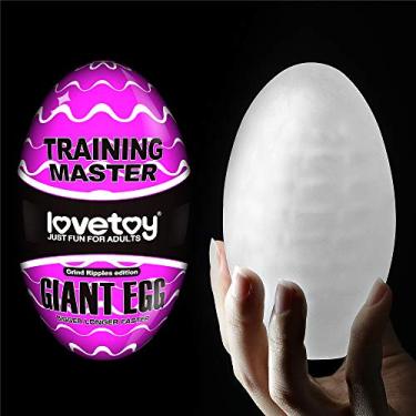 Imagem de Masturbador Masculino BIG EGG gigante Estimulador Linhas - LOVE TOY
