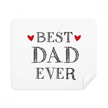 Imagem de Best dad Ever Quote Loved Ones Pano de limpeza Limpador de tela 2 peças Tecido de camurça