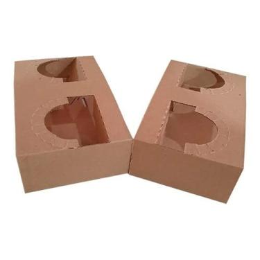 Imagem de 100 Suportes Porta Copos de Papelão Para 4 copos Destacáveis - Rende 200 Porta Copos de 2 Copos - Ideal para Delivery, Refrigerantes, Shakes, Cafés, Chás e Outras Bebidas