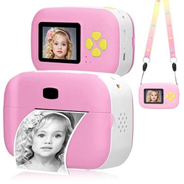 Imagem de Kiboule 1080P Portátil Filme de Papel Zero Tinta Impressão Instantânea Selfie Câmera Térmica Crianças Câmeras Crianças Meninos Brinquedos Foto Gravação de Vídeo MP3 Player Câmera Multifuncional