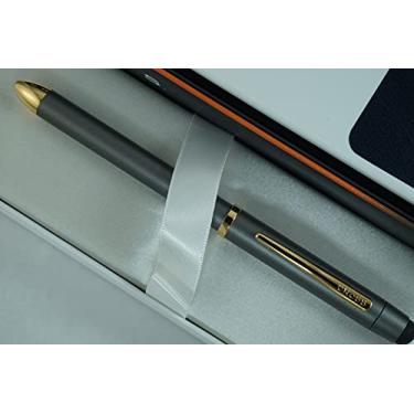 Imagem de Cross A.T. Caneta multifuncional Tech3+ cinza acetinado e ouro 23KT Appointments – lápis tamanho grafite de 0,5 mm, refil de tinta preta e refil de tinta vermelha em uma caneta.