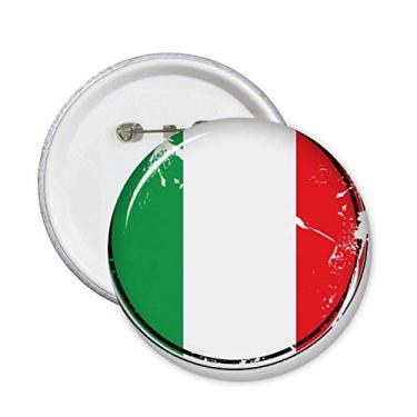 Imagem de Broche símbolo da bandeira nacional da Itália Europa com símbolo do país 5 peças