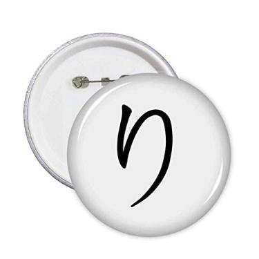 Imagem de Emblema de personagem japonês Hiragana RI pinos de distintivo botão decoração acessório 5 peças