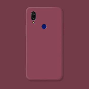 Imagem de Capa macia de silicone doce para Xiaomi Redmi Note 5 6 7 8 8T Pro 5A 6A 7A 8A S2 GO K20 Fosco Capa colorida sólida, Claret, Para Redmi Note 8T