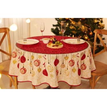 Toalha De Mesa Retangular Para 6 Lugares Xadrez Vermelho 1.45m X