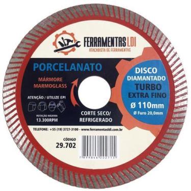 Imagem de Disco De Corte Diamantado Turbo Porcelanato 110mm - Pyramid-Ind.Com.Pr