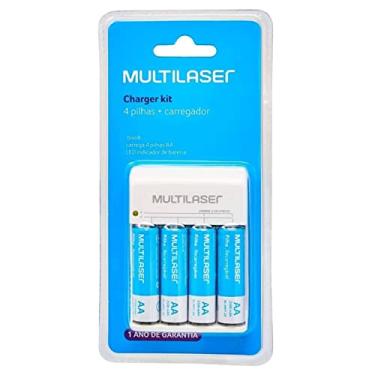 Imagem de Carregador De Pilhas Bivolt Com 4 Pilhas AA 2500 mah Recarregáveis