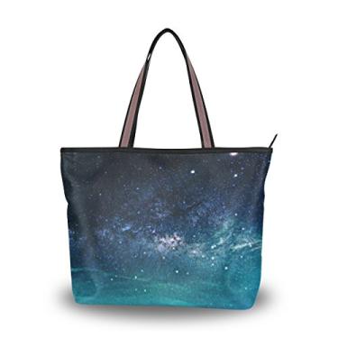 Imagem de Bolsa de ombro My Daily feminina Galaxy Nebula Stars Universe, Multi, Large