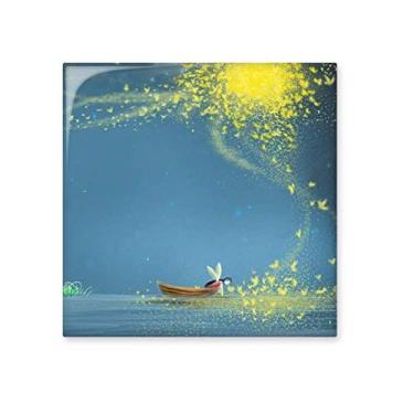 Imagem de Luminária noturna silenciosa, barco, fada, pintura, azulejo de cerâmica brilhante para banheiro, cozinha, decoração de pedras, presente de artesanato