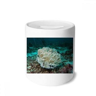 Imagem de DIYthinker Caixa de moeda de cerâmica verde oceano, água-viva, ciência, natureza, porta-moedas, presente de cofrinho