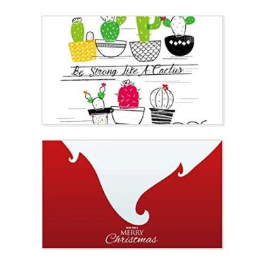 Imagem de Suculentas Vaso de Plantas Cacto, Feriado, Feliz Natal, Cartão de Parabéns, Mensagem de Letras de Natal