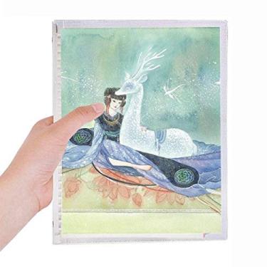 Imagem de White Deer — Caderno ilustrador chinês antigo com folhas soltas e diário recarregável