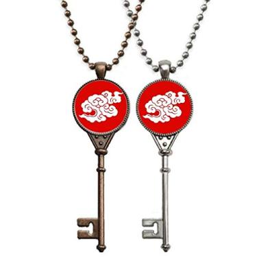 Imagem de OFFbb-USA Innovative Clouds Art Deco Presente Fashion Chaveiro Colar Pingente Joias Decoração de Casal